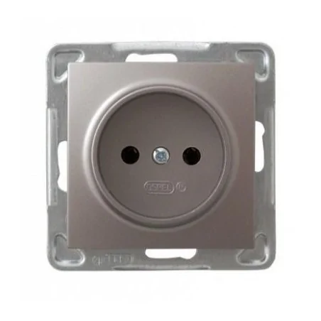 Gniazda-pojedyncze-podtynkowe - tytanowe gniazdo pojedyncze  bez uziemienia gp-1y/m/23 impresja ospel 