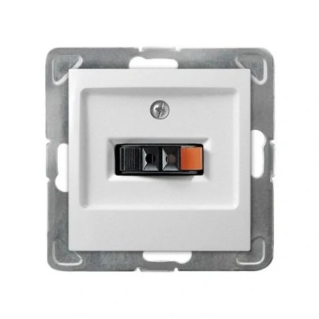 Gniazda-glosnikowe - białe gniazdo głośnikowe pojedyncze gg-1y/m/00 impresja ospel 