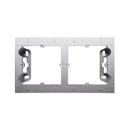 Puszki-natynkowe - puszka natynkowa podwójna srebrny mat dpn2/43 simon 54 premium kontakt-simon 