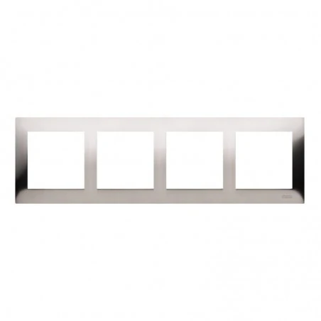 Ramki-poczworne - ramka poczwórna metalowa inox dr4/61 simon 54 premium kontakt-simon 