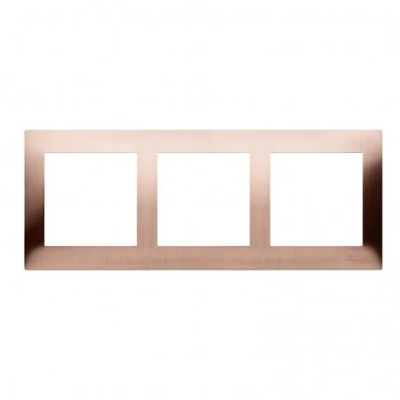 Ramki-potrojne - ramka potrójna metalowa miedź rustykalna dr3/36 simon 54 premium kontakt-simon 