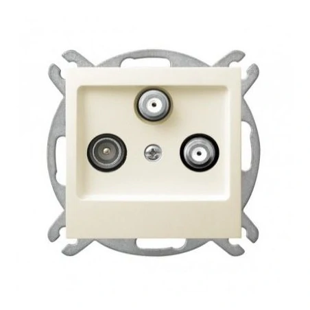 Gniazda-antenowe - gniazdo rtv-sat z dwoma wyjściami sat ecru gpa-g2s/m/27 as ospel 