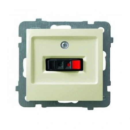 Gniazda-glosnikowe - gniazdo głośnikowe pojedyncze ecru gg-1g/m/27 as ospel 