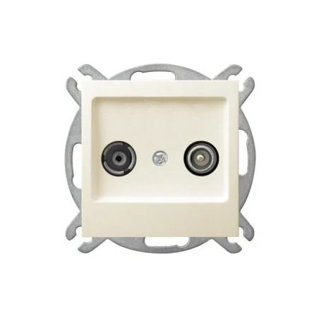 Gniazda-antenowe - gniazdo rtv przelotowe ecru 10-db gpa-10gp/m/27 as ospel 