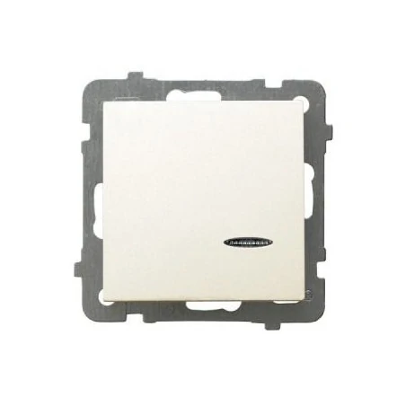 Wylaczniki-jednobiegunowe - włącznik jednobiegunowy z podświetleniem ecru łp-1gs/m/27 as ospel 