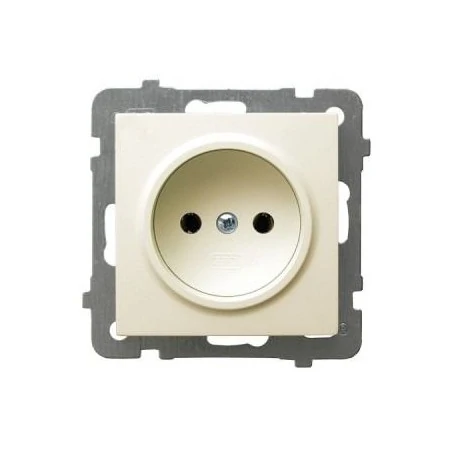 Gniazda-pojedyncze-podtynkowe - gniazdo pojedyncze bez uziemienia ecru gp-1g/m/27 as ospel 
