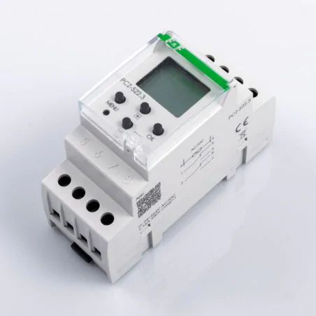 Sterowanie-czasowe - zegar sterujący dwukanałowy pcz-522.3 24-270v ac/dc 16a  f&f 