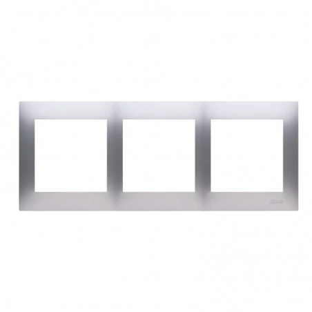 Ramki-potrojne - ramka potrójna do puszek karton-gips srebrny mat drk3/43 simon 54 premium kontakt-simon 