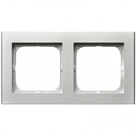 Ramki-podwojne - ramka podwójna r-2r/38 srebrna sonata ospel 