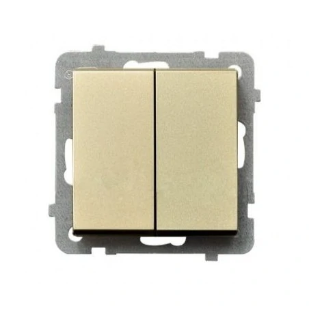 Wylaczniki-podwojne - włącznik dwugrupowy świecznikowy łp-2r/m/39 złoty sonata ospel 