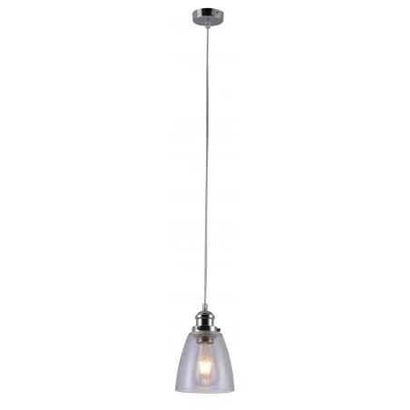 Lampy-sufitowe - nowoczesna, chromowana lampa wisząca 1x40w e27 voice 31-70821 candellux 