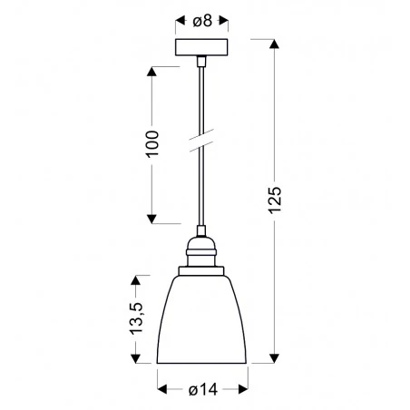Lampy-sufitowe - nowoczesna, chromowana lampa wisząca 1x40w e27 voice 31-70821 candellux 