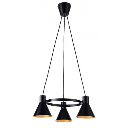 Lampy-sufitowe - potrójna lampa wisząca sufitowa w kolorze czarnym matowym 3xe27 40w more 33-71156 candellux 