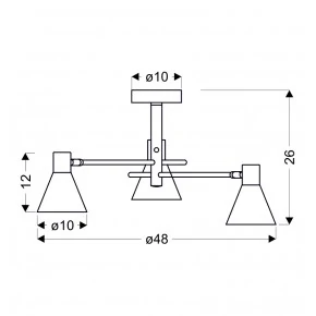 Lampy-sufitowe - nowoczesna lampa wisząca czarno - złota loft 3x40w e14 less 33-70975 candellux 