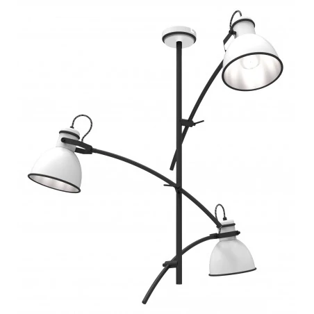 Lampy-sufitowe - lampa sufitowa wisząca potrójna biały+czarny e14 40w zumba 33-72061 candellux 