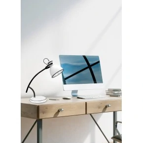 Lampka biurkowa, biało czarna, interblue.pl