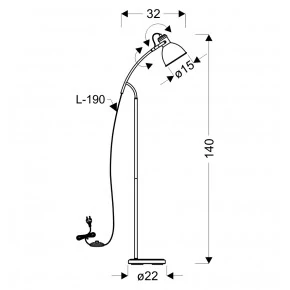 Lampy-stojace - lampa stojąca podłogowa biało-czarna skos e14 max. 40w zumba 51-72108 candellux 