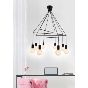 Lampy-sufitowe - duża lampa loft sufitowa na 8 żarówek industrialna czarna 38-70951 alto candellux 