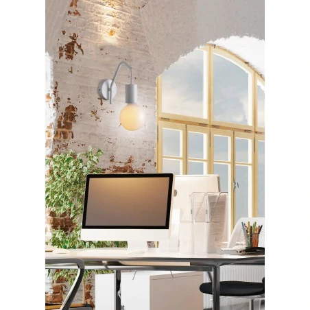 Kinkiety-do-salonu - kinkiet w kolorze białego matu 1x40w e27 basso 21-70982 candellux 