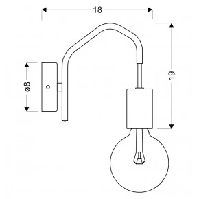 BASSO LAMPA KINKIET 1X40W E27 BIAŁY MATOWY