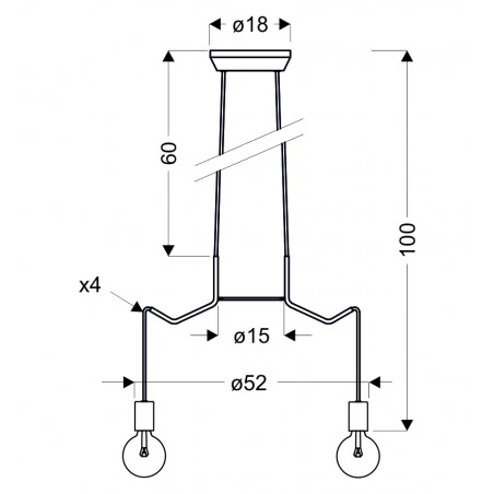 Lampy-sufitowe - lampa wisząca biały mat 4x40w e27 basso 34-71002 candellux 