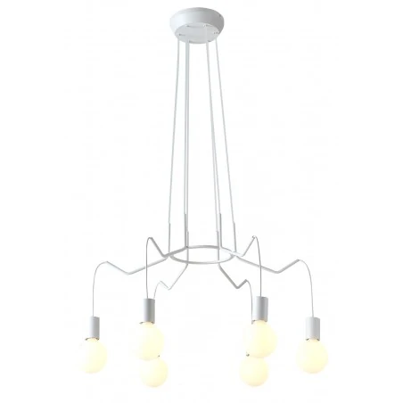 Lampy-sufitowe - loftowe oświetlenie sufitowe białe matowe 6x40w e27 basso 36-71026 candellux 