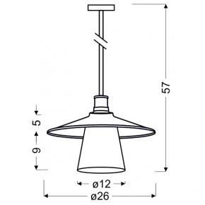 LOFT LAMPA WISZĄCA 1X60W E27 CZARNY