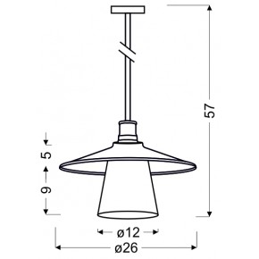 Lampy-sufitowe - metalowa lampa wisząca z czarnym abażurem loft 1x60w e27 loft 31-43108 candellux 