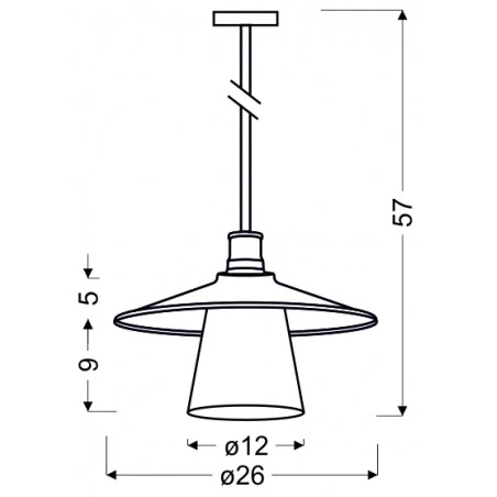 Lampy-sufitowe - metalowa lampa wisząca z czarnym abażurem loft 1x60w e27 loft 31-43108 candellux 