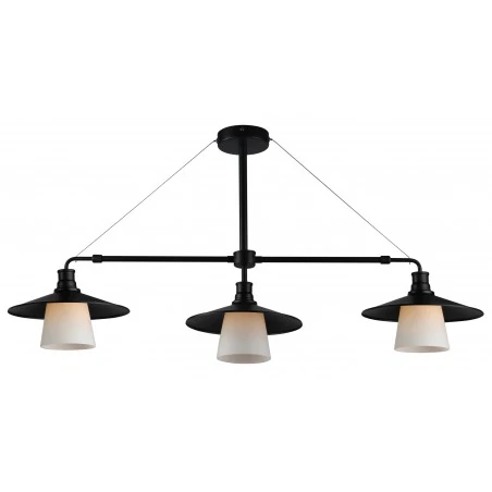 Lampy-sufitowe - lampa wisząca czarno-biała loftowa 3x60w e27 loft 33-43115 candellux 