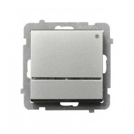 Wylaczniki-krzyzowe - włącznik krzyżowy z podświetleniem pomarańczowym łp-4rs/m/38 srebrny sonata ospel 