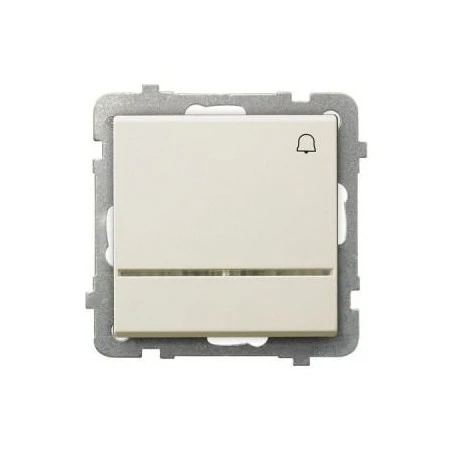 Wlaczniki-i-przyciski-dzwonkowe - włącznik zwierny dzwonek z podświetleniem pomarańczowym łp-6rs/m/27 ecru sonata ospel 