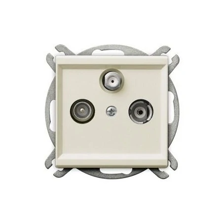 Gniazda-antenowe - gniazdo rtv-sat przelotowe gpa-rsp/m/27 ecru sonata ospel 