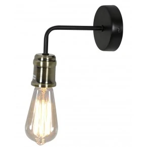 Kinkiety-do-salonu - lampa ścienna czarno-patynowy + żarówka 1x60w e27 goldie 21-56160 candellux 