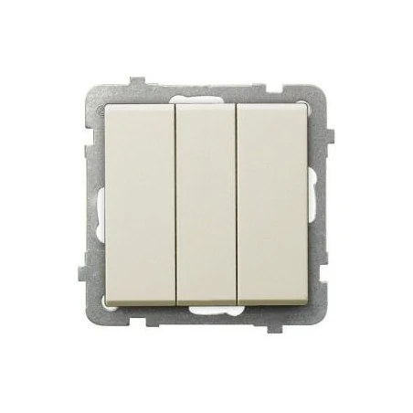 Wylaczniki-potrojne - włącznik potrójny łp-13r/m/27 ecru sonata ospel 