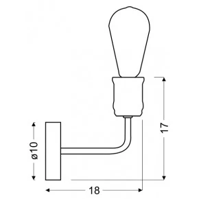 Kinkiety-do-salonu - kinkiet czarno-patynowy bez klosza 1x60w e27 goldie 21-56160-z candellux 