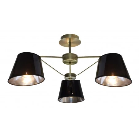 Lampy-sufitowe - wisząca lampa sufitowa patynowo - czarna 3x40w e14 cortez 33-54982 candellux 