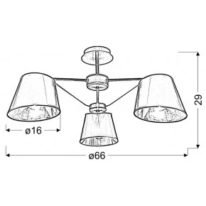 Lampy-sufitowe - wisząca lampa sufitowa patynowo - czarna 3x40w e14 cortez 33-54982 candellux 