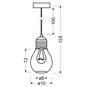 Lampy-sufitowe - lampa wisząca chromowa druciany klosz 1x60w e27 gliva 31-58652 candellux 