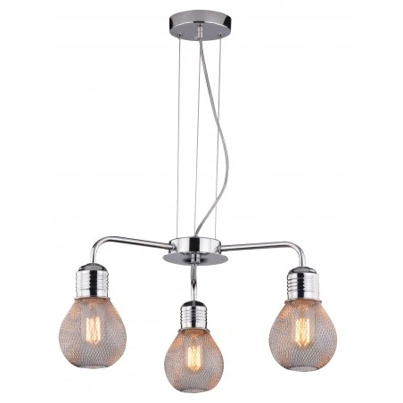 Lampy-sufitowe - oświetlenie wiszące potrójne chromowe 3x60w e27 gliva 33-58539 candellux 