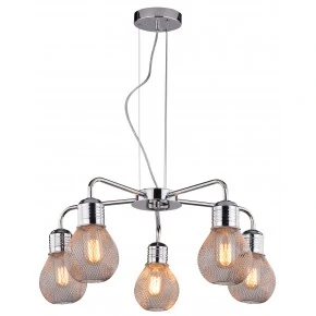 GLIVA LAMPA WISZĄCA 5X60W E27 CHROM (BEZ ŻARÓWEK)