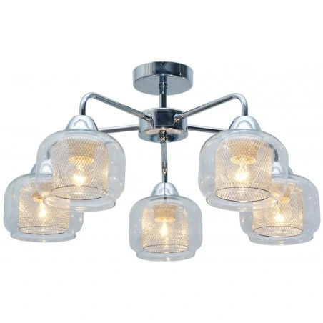 Lampy-sufitowe - lampa wisząca w nowoczesnej formie na 5 żarówek 40w e14 ray 35-67104 candellux 