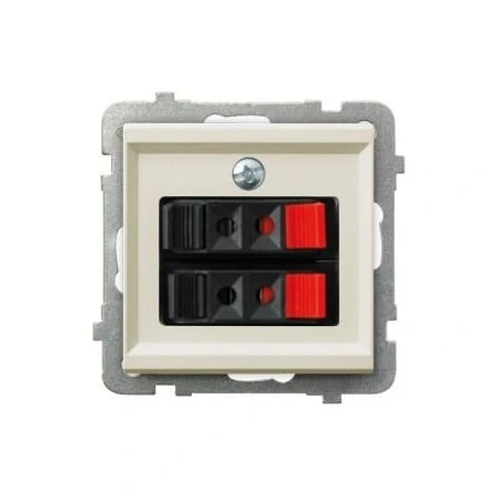 Gniazda-glosnikowe - gniazdo głośnikowe podwójne gg-2r/m/27 ecru sonata ospel 