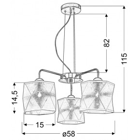 Lampy-sufitowe - sufitowa lampa wisząca regulowana 3x40w e27 nosja 33-58720 candellux 