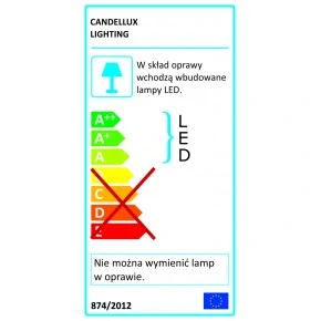 Lampy-sufitowe - okrągła lampa wisząca led chromowa 30 18w 4000k lune 31-64592 candellux 