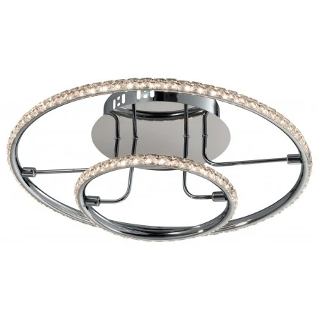 Plafony - chromowy plafon led na dwa źródła światła 40 36w 3000k adel 98-69634 candellux 