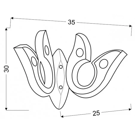 Kinkiety-do-salonu - kinkiet chromowy led podwójny z kryształkami 10w venezia 22-55507 candellux 