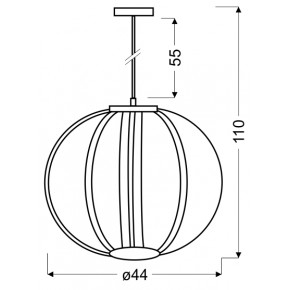Lampy-sufitowe - nowoczesna lampa wisząca led w kształcie kuli 44 35w cansas 31-43955 candellux 