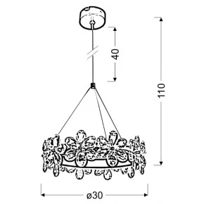 ARVIN LAMPA WISZĄCA 30 14W LED CZARNY