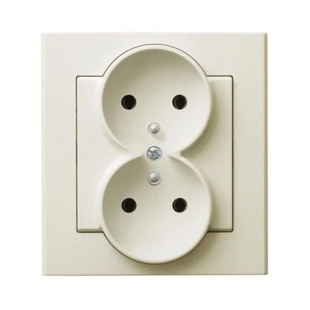 Gniazda-podwojne-podtynkowe - gniazdo podwójne z uziemieniem gp-2rz/27 ecru sonata ospel 